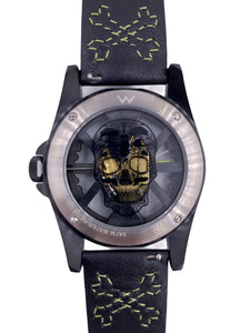 Hallow SKULL face watch - Black / Black