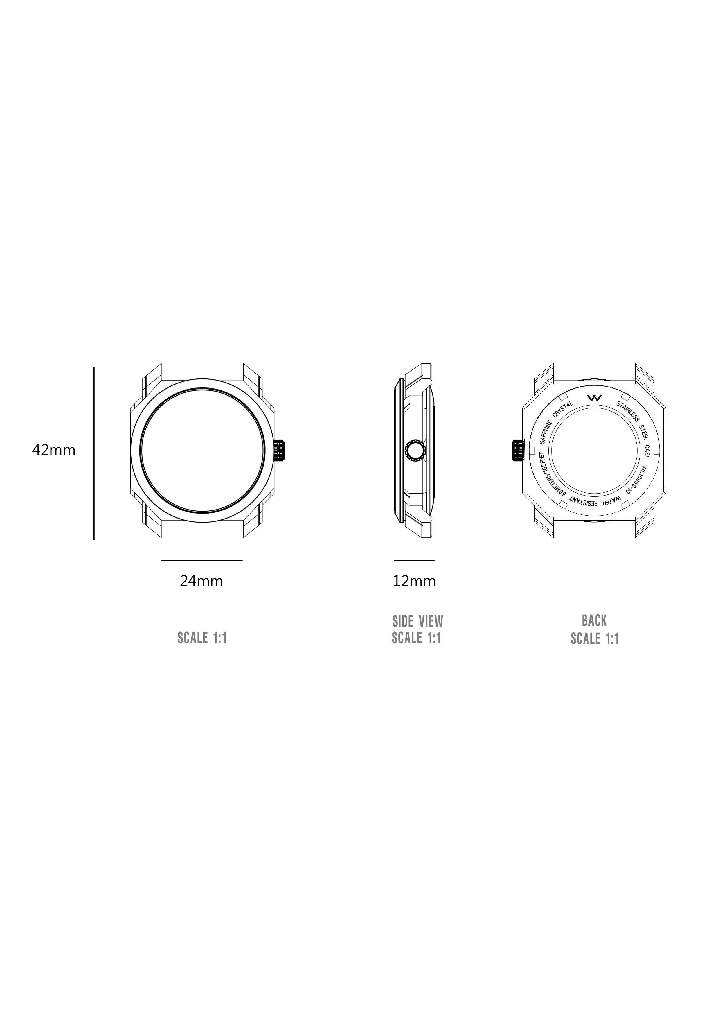 Modern Gents Automatic Watch - All Black WL10050-02