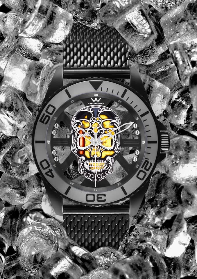 Hallow SKULL face watch - Grey Black