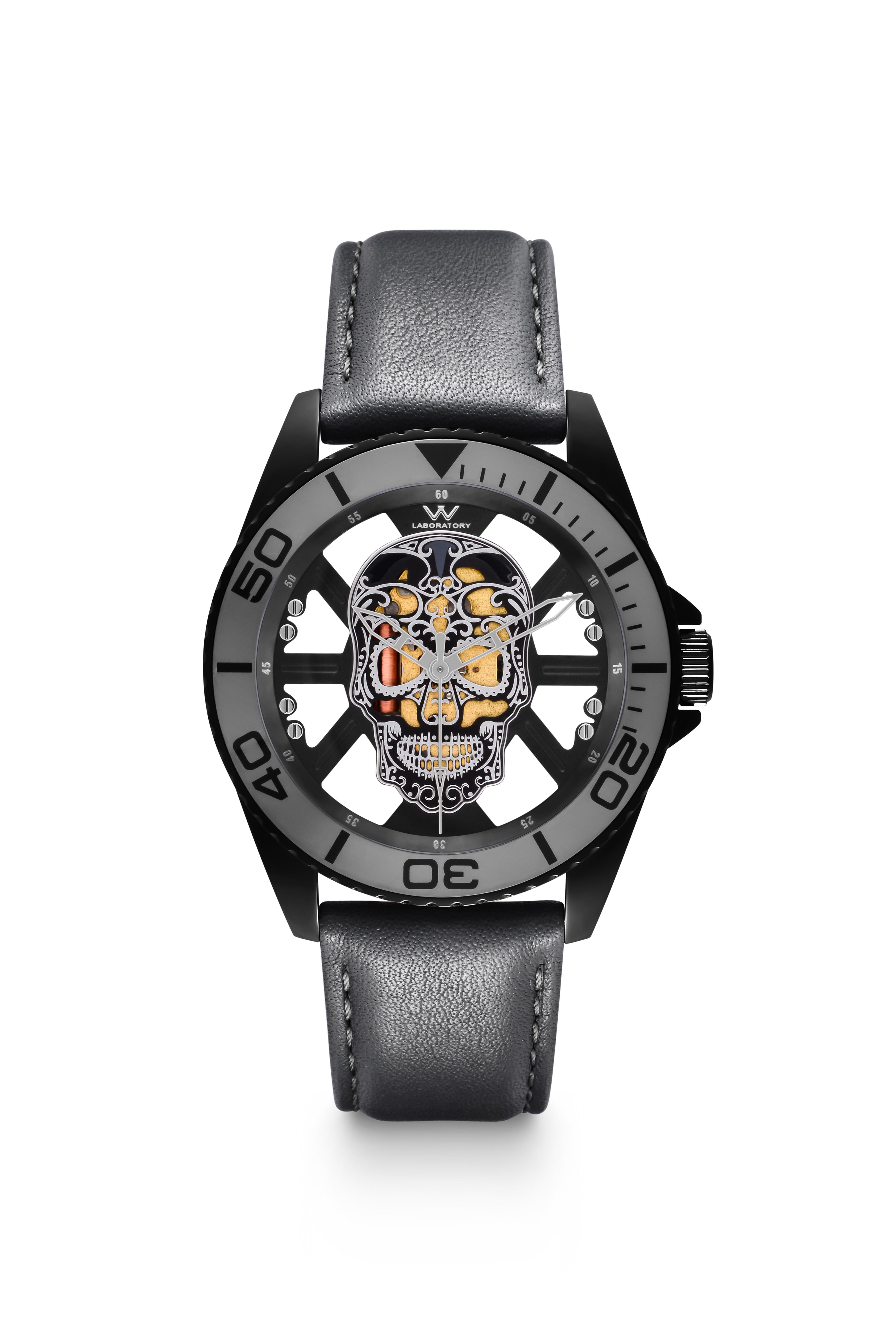 Hallow SKULL face watch - Grey Black