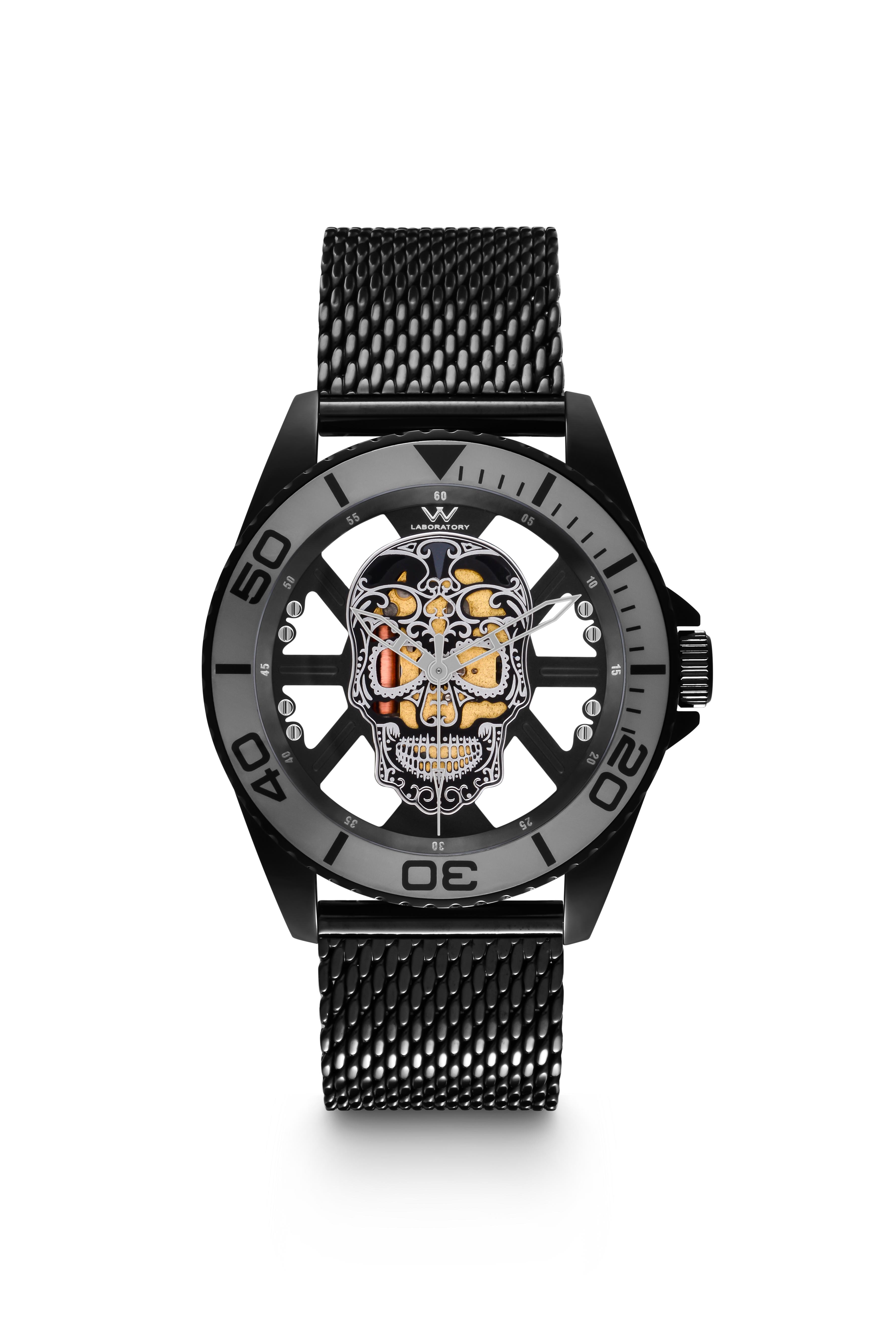 Hallow SKULL face watch - Grey Black