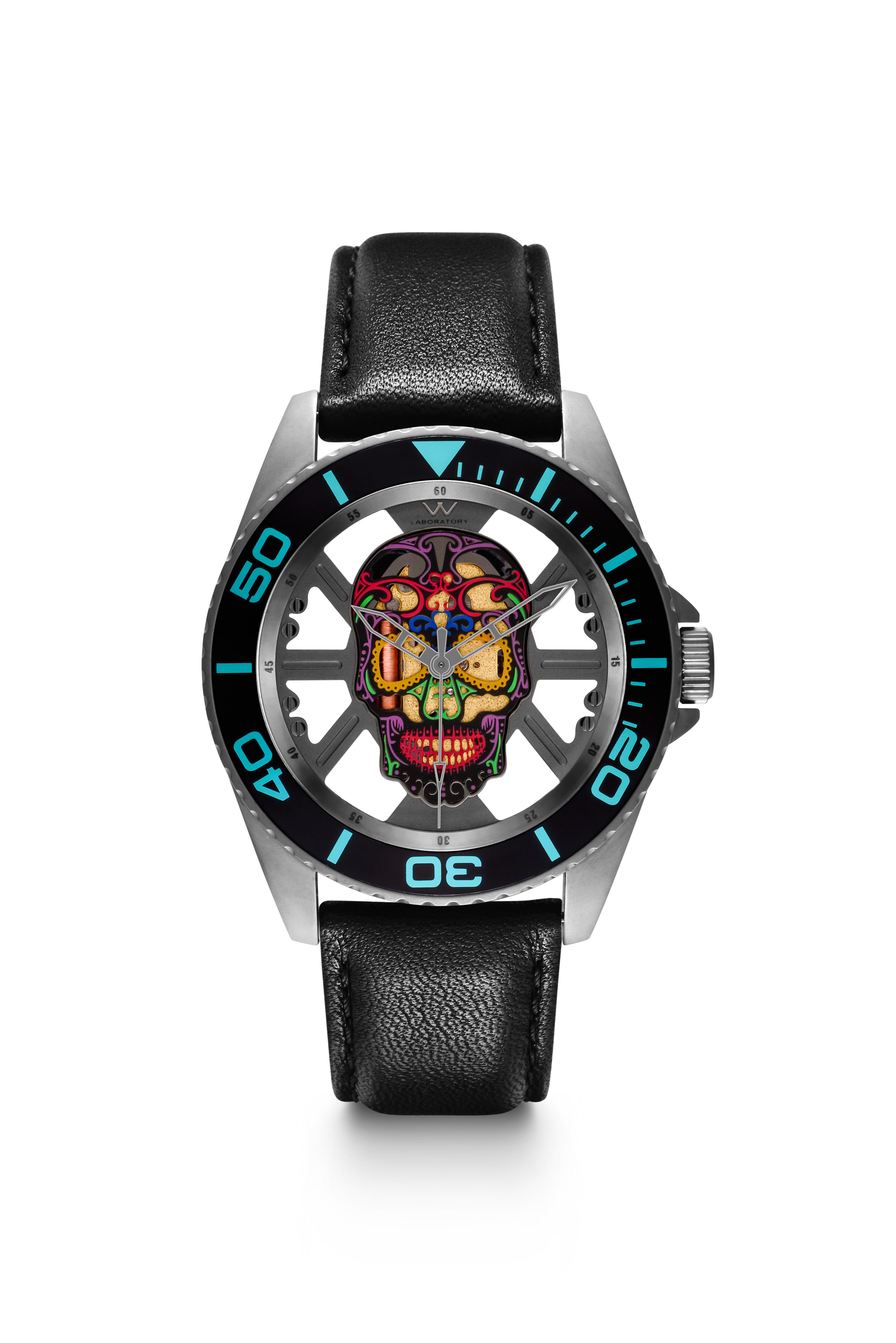 Hallow SKULL face watch - Gun / Black