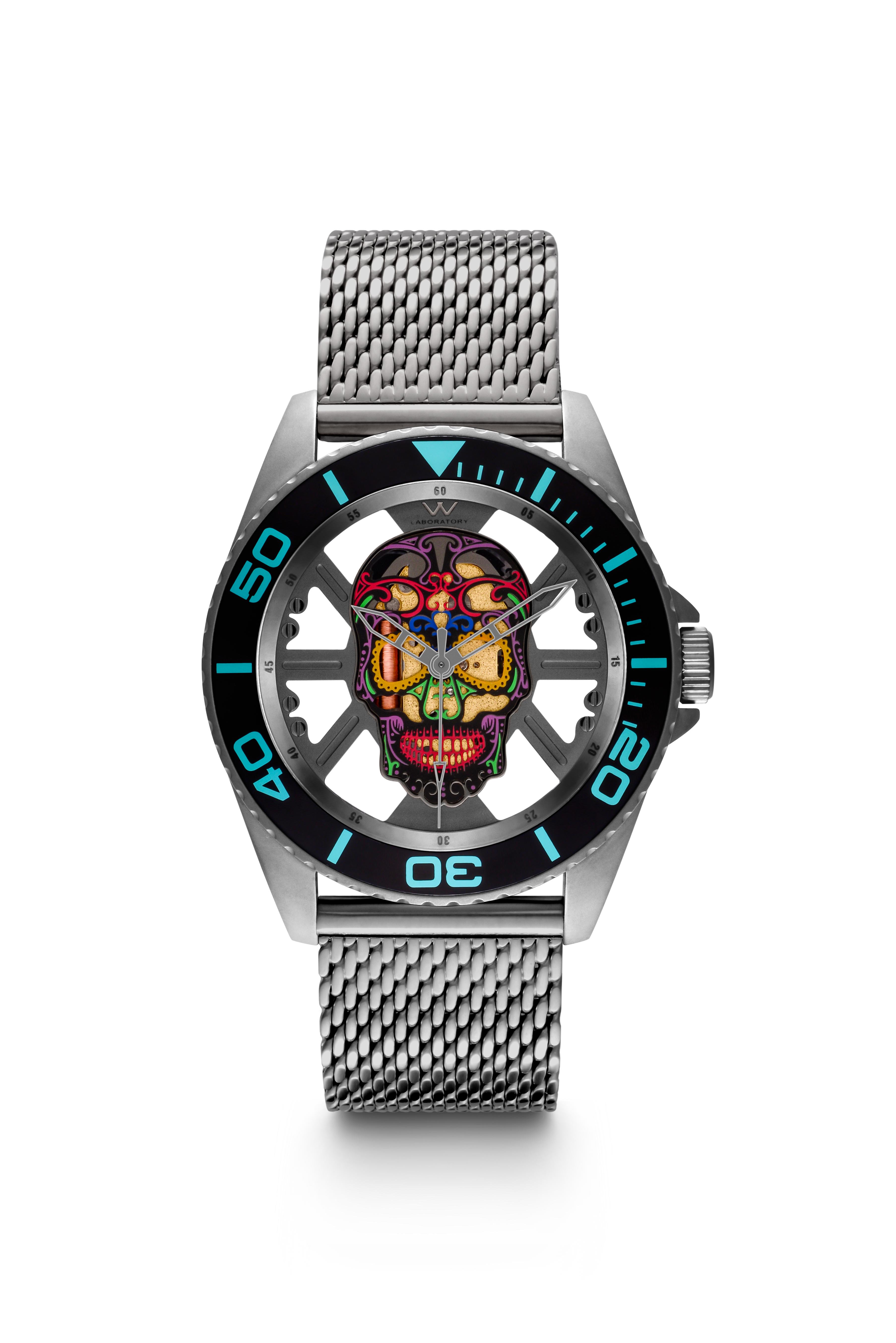 Hallow SKULL face watch - Gun / Black