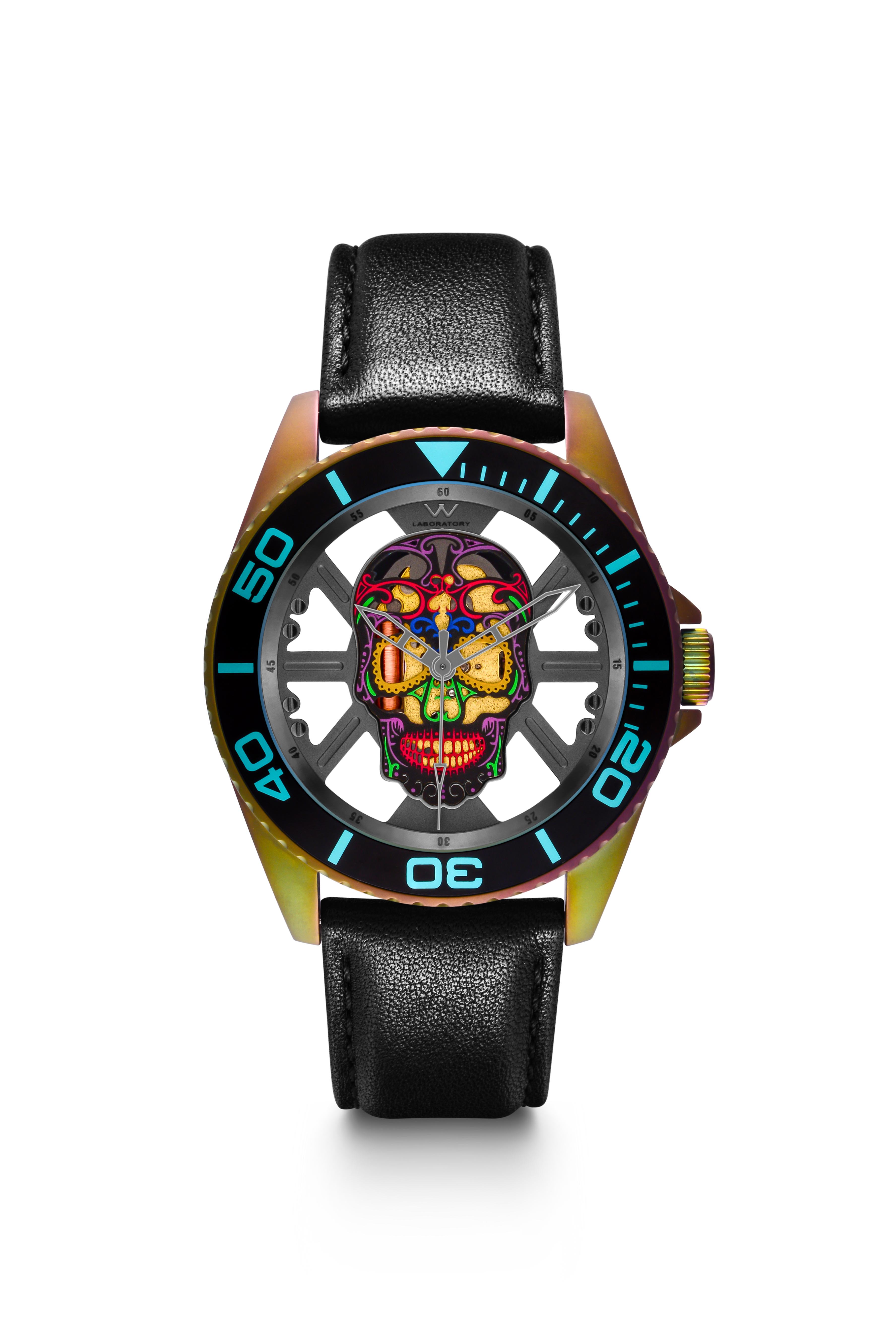 Hallow SKULL face watch - Rainbow