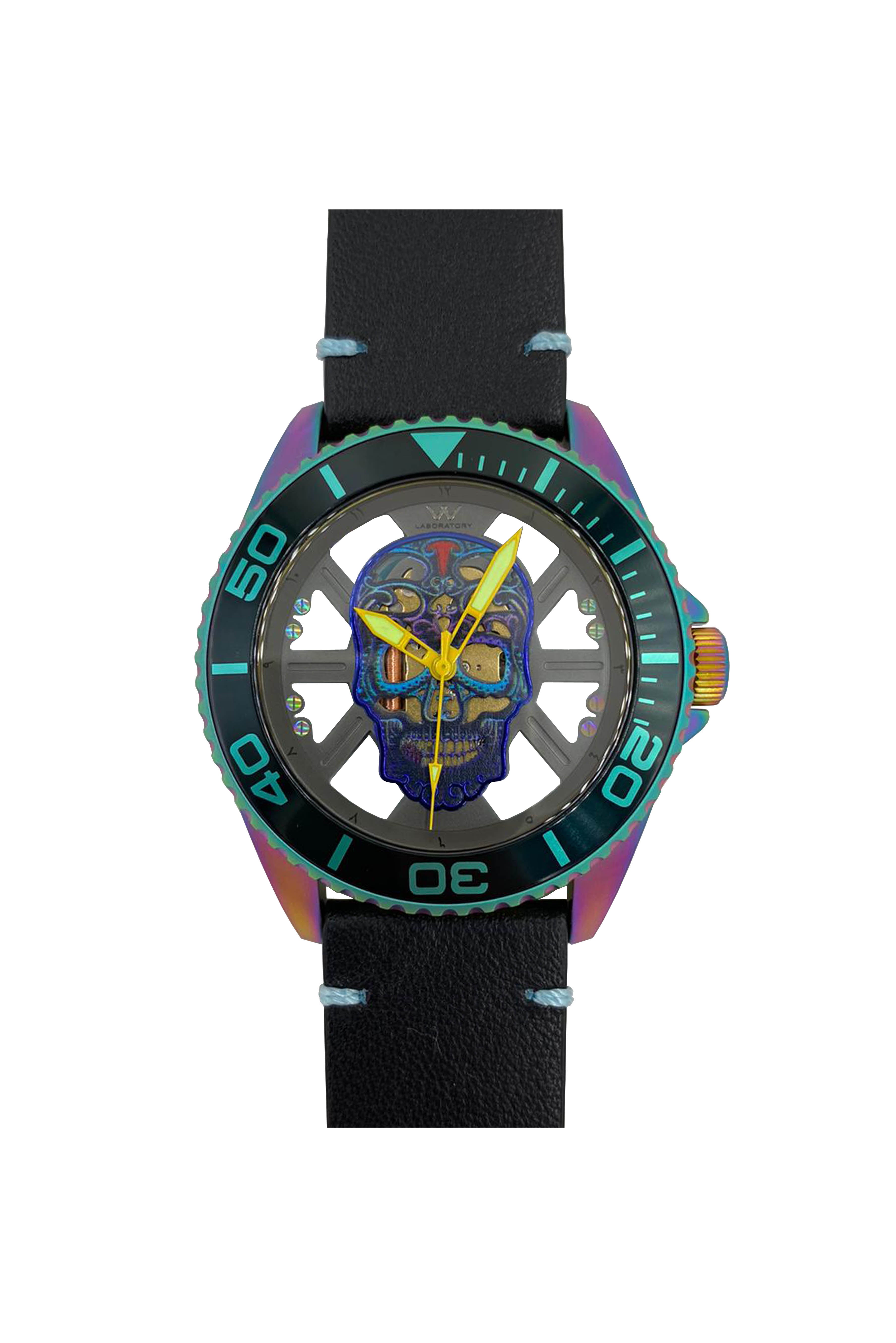 Hallow SKULL face watch - Iridescent
