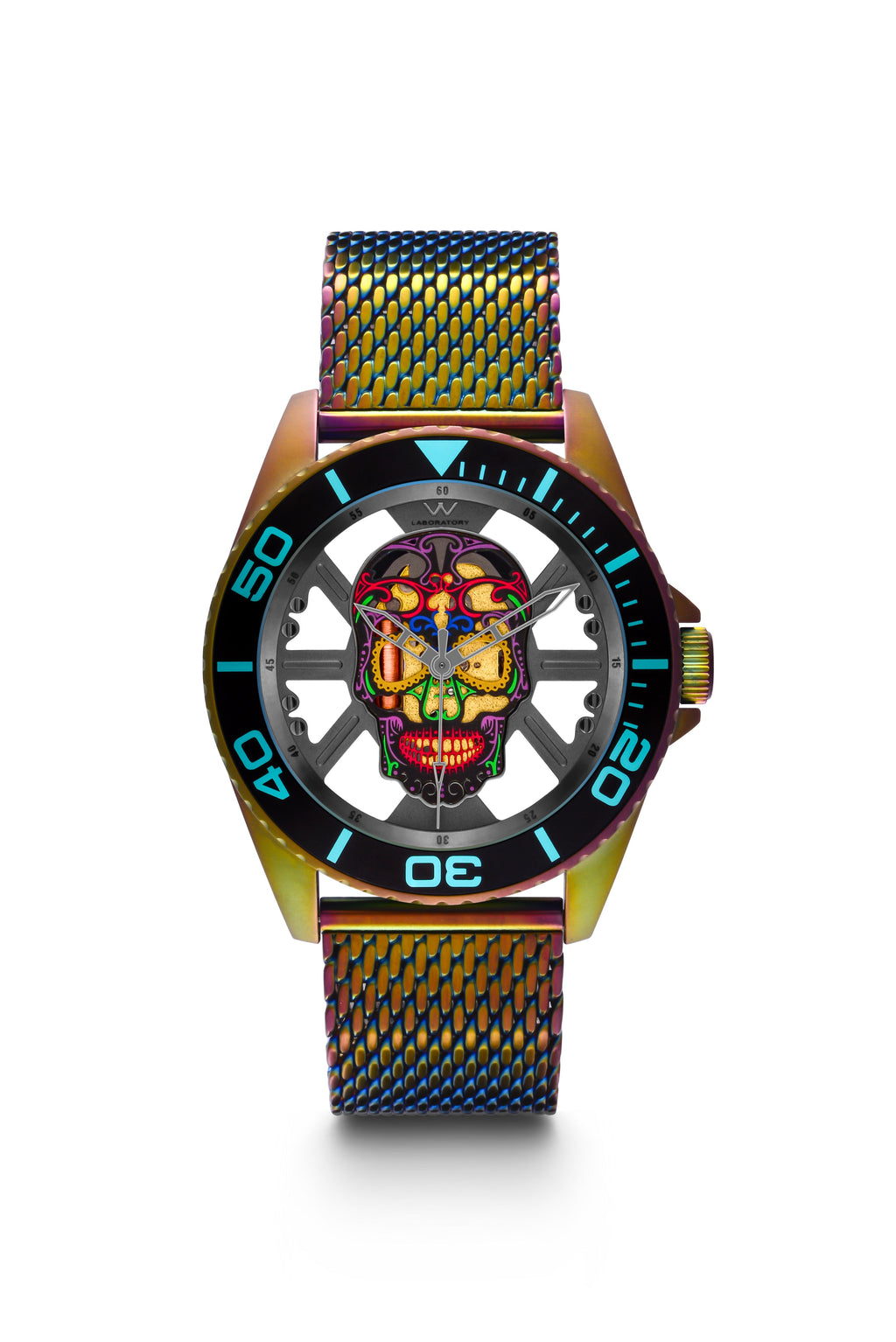 Hallow SKULL face watch - Rainbow