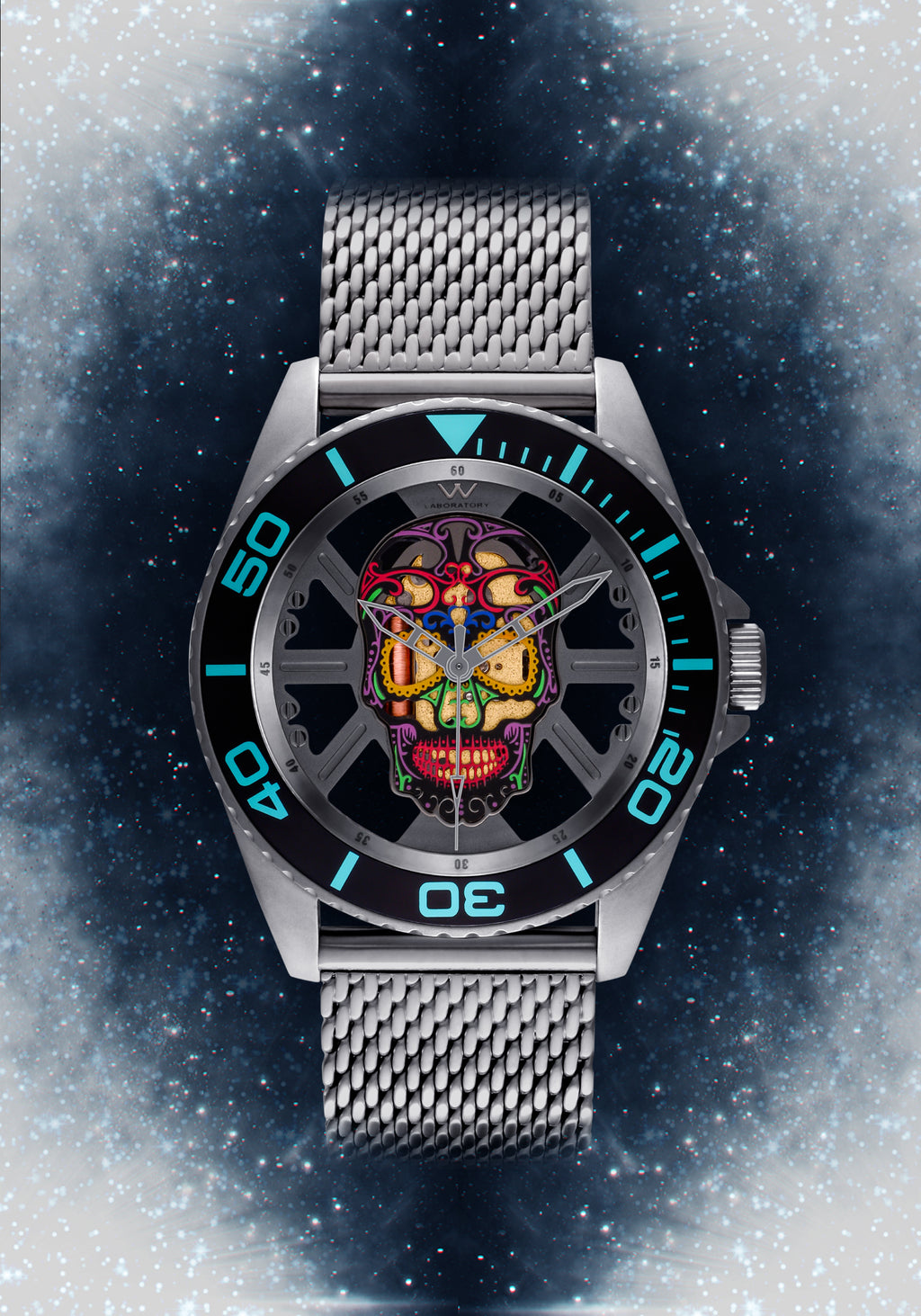 Hallow SKULL face watch - Gun / Black
