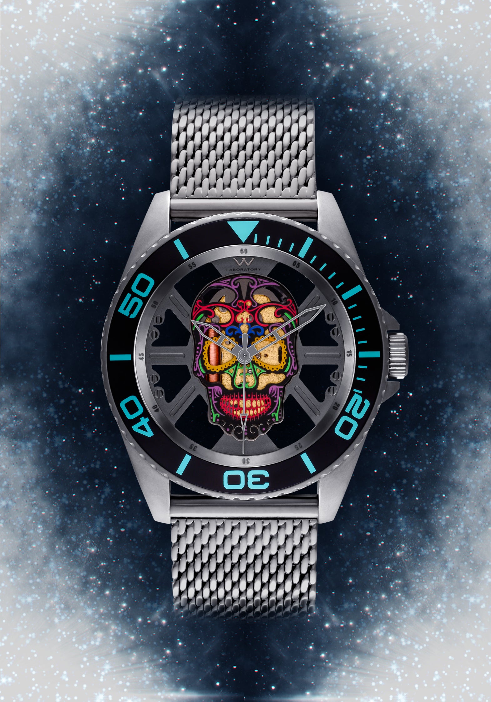 Hallow SKULL face watch - Gun / Black