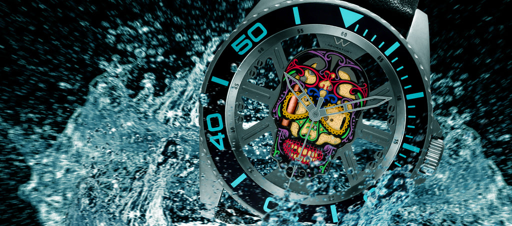 Hallow SKULL face watch - Gun / Black