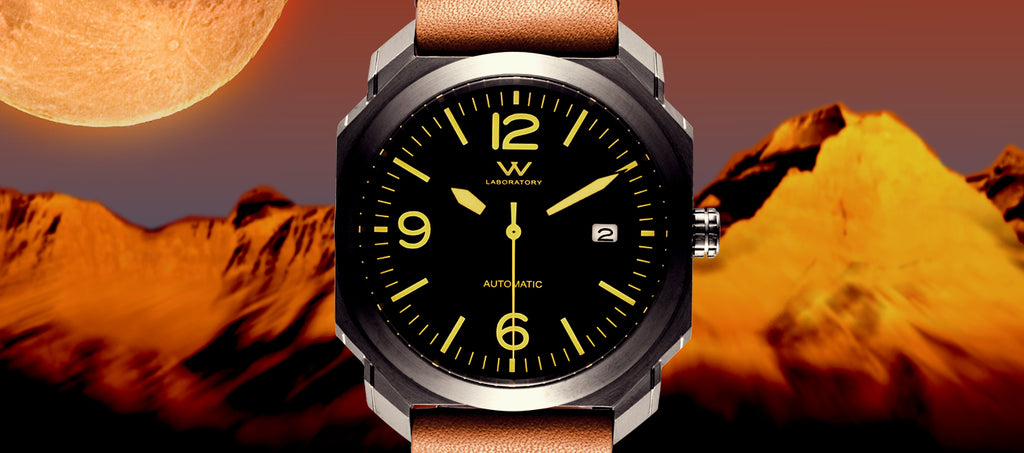 Modern Gents Automatic Watch - Black / Khaki  WL10050-08